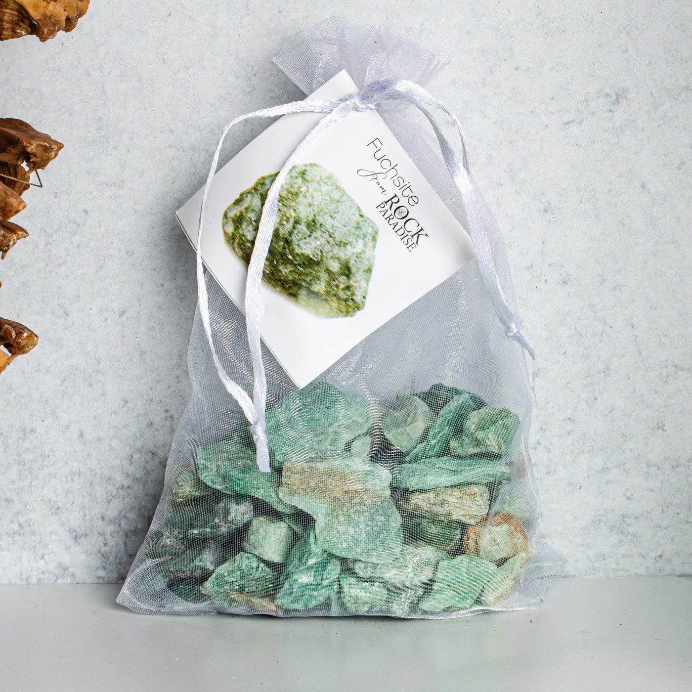 Fuchsite Stones - Tied & Tagged in an Organza Bag