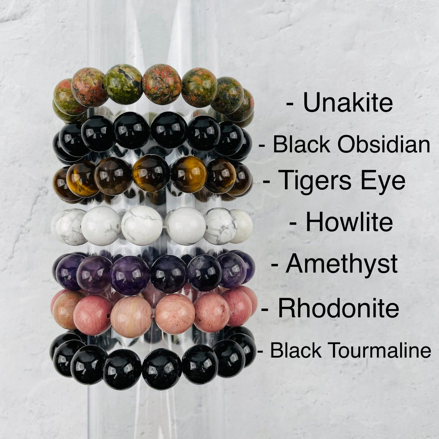 bracelets next to its crystal name. you select your favorite one