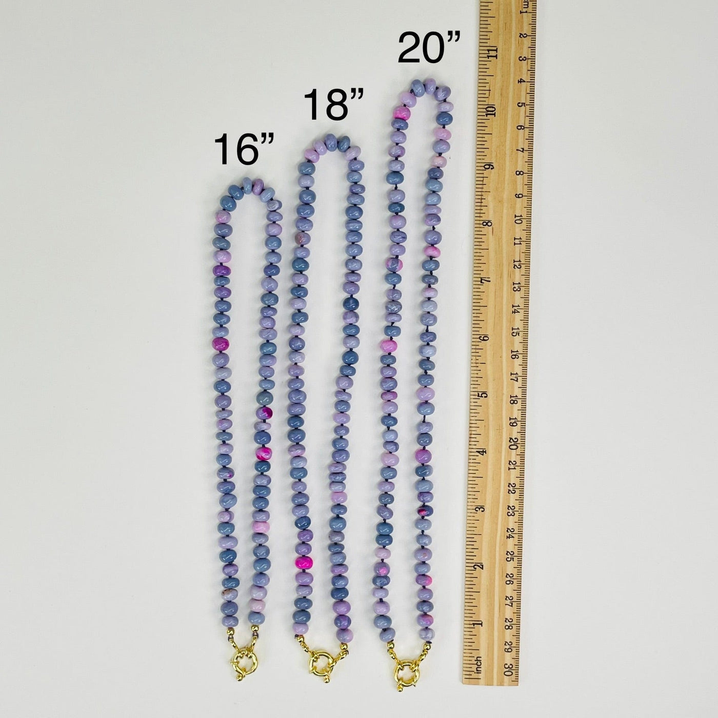 candy necklaces available in 16", 18", and 20" lengths 