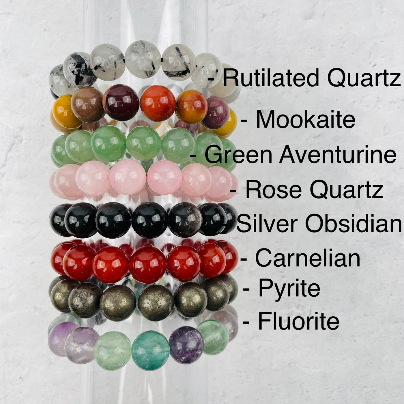 bracelets next to its crystal name. you select your favorite one 