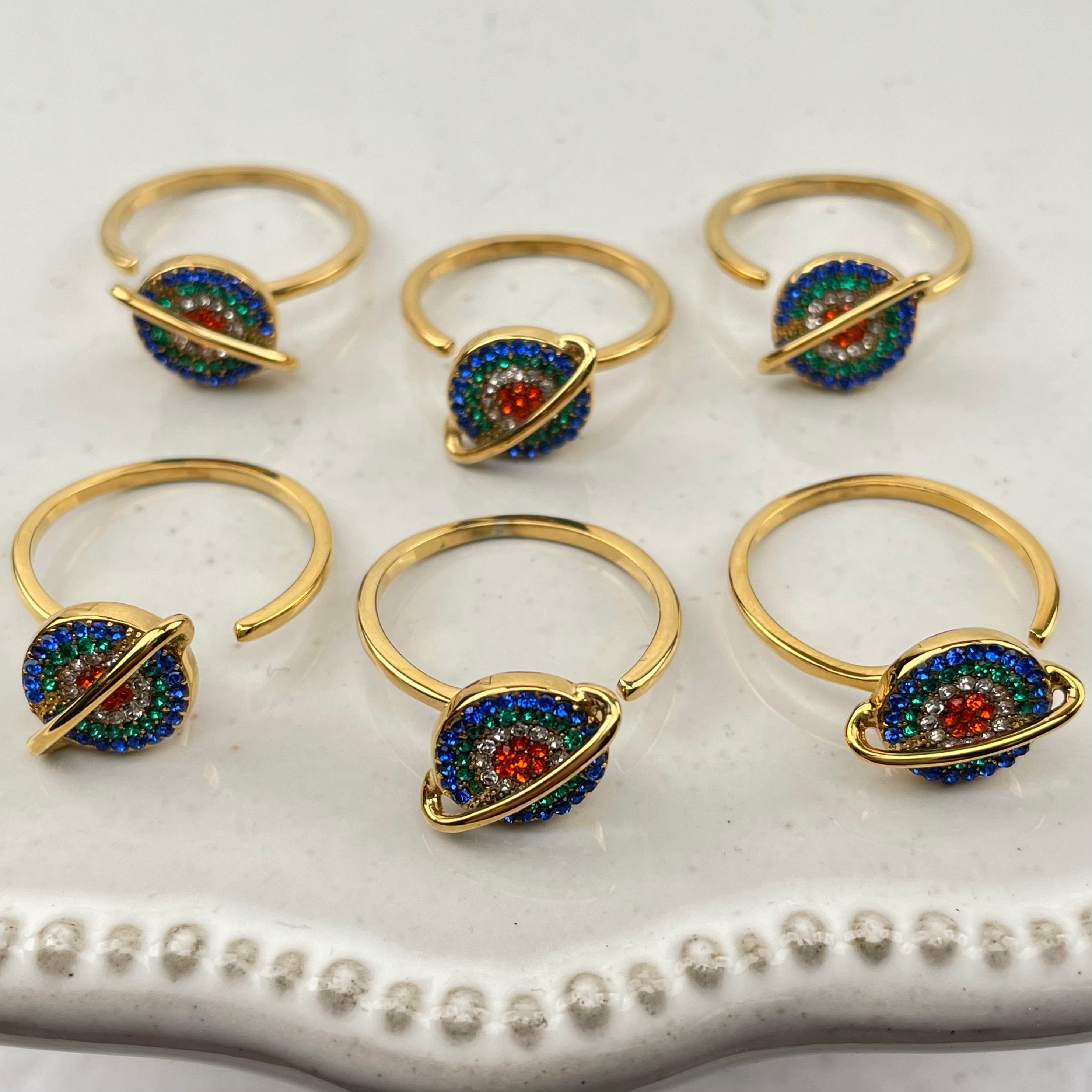 Gold Spinning Star Saturn Ring – Rock Paradise