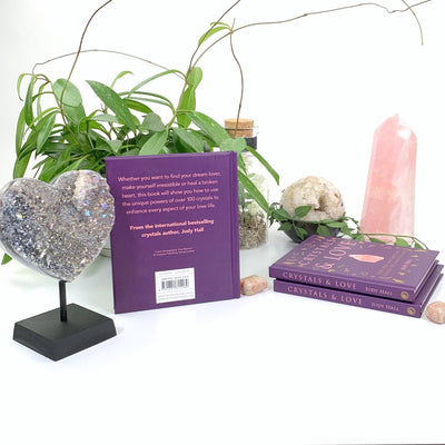 3 copies of Crystals & Love by Judy Hall with decorations