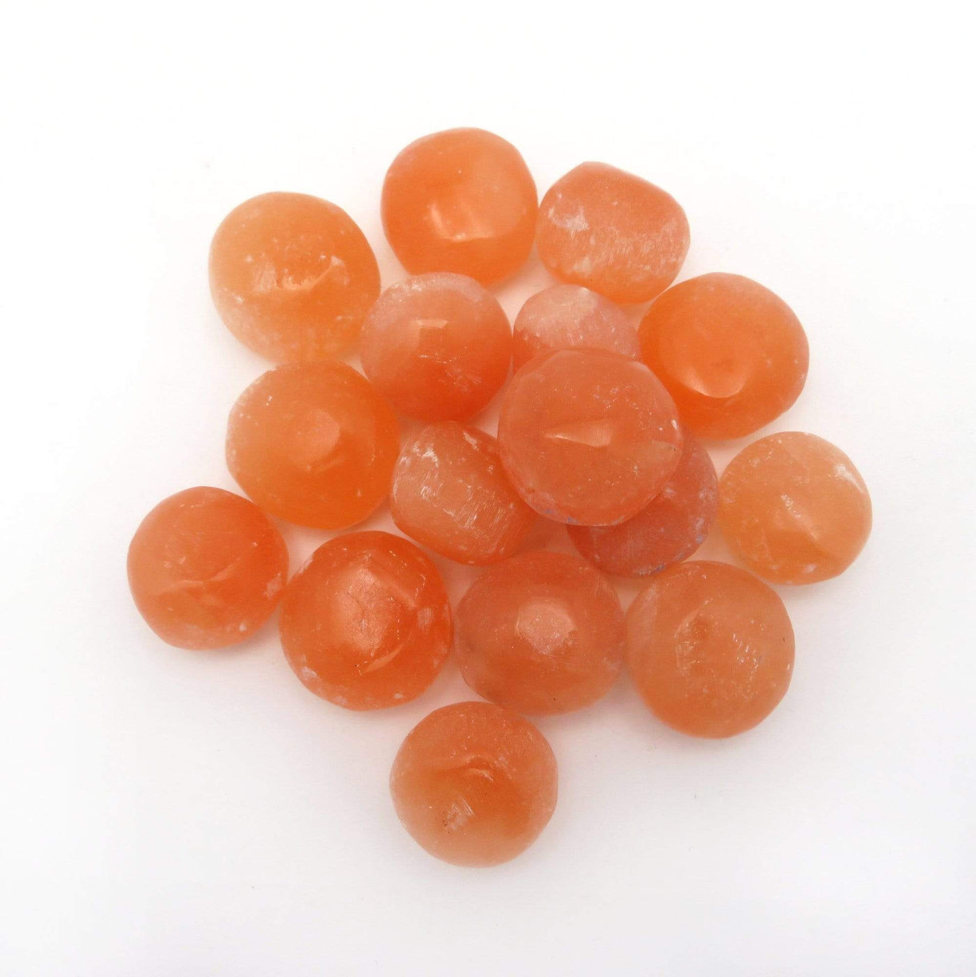 Orange Selenite Tumbled Freeform Stones - Medium Size