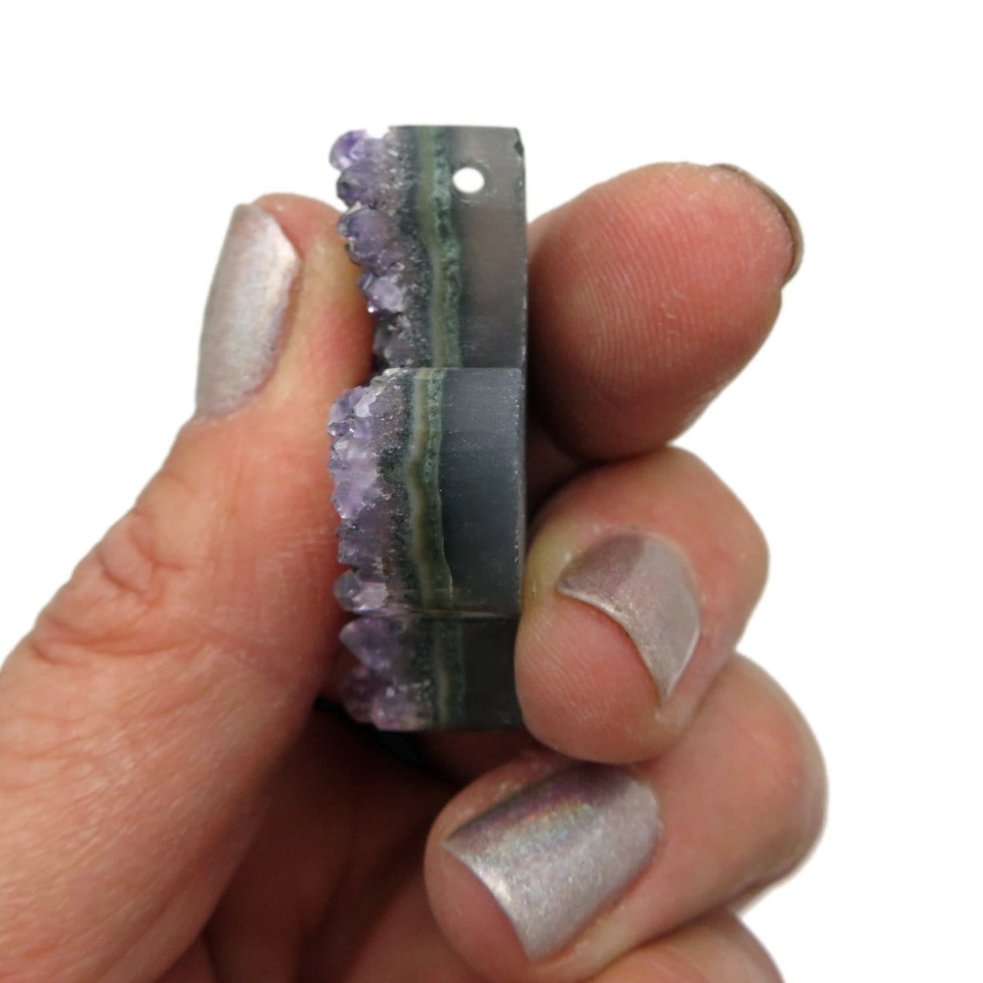 amethyst cabochon comes top drilled 