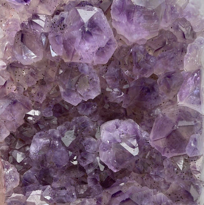 up close shot of Amethyst Crystal Cluster Polished Point