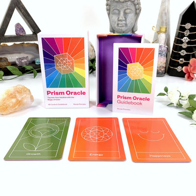 Prism oracle cards deck laid out 