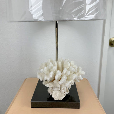 White Coral Base Lamp with white background