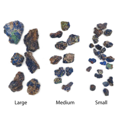 azurite stone available in small, medium and large 