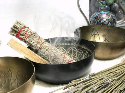 Products Offering Bowl Brass - with sage burning