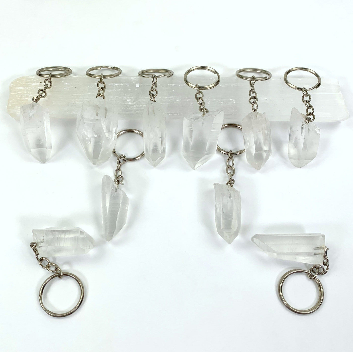 Natural Lemurian Point Keychains - 10 scattered out