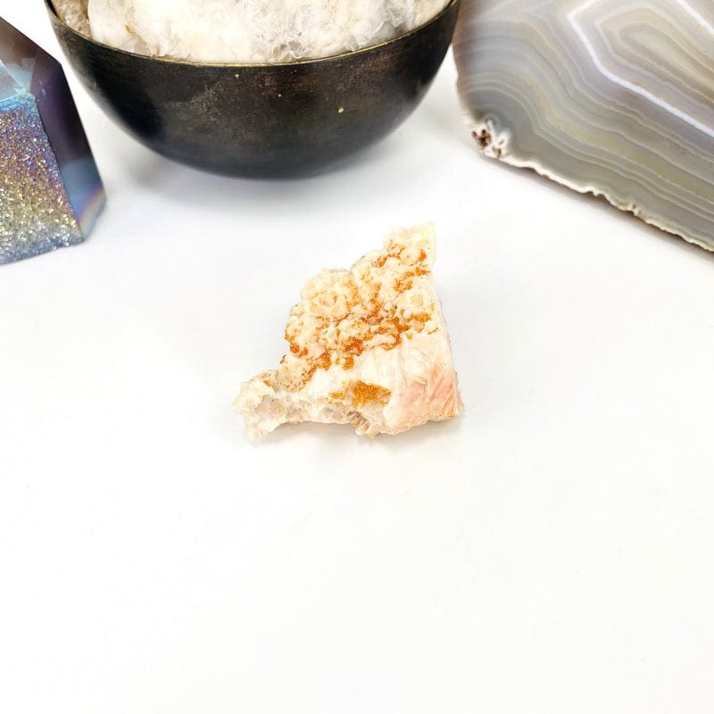 other side view of natural vanadinite cluster on white background