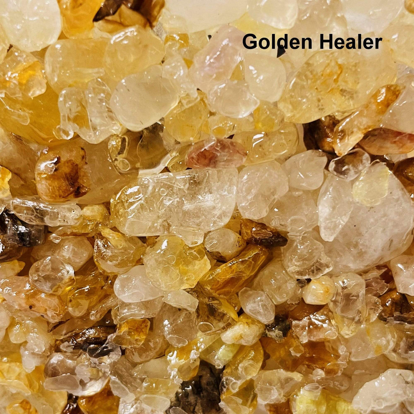 Tumbled Stone Bowl  - golden healer