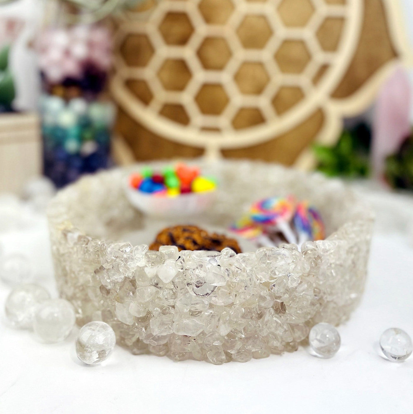 Tumbled Stone Bowl  - crystal bowl