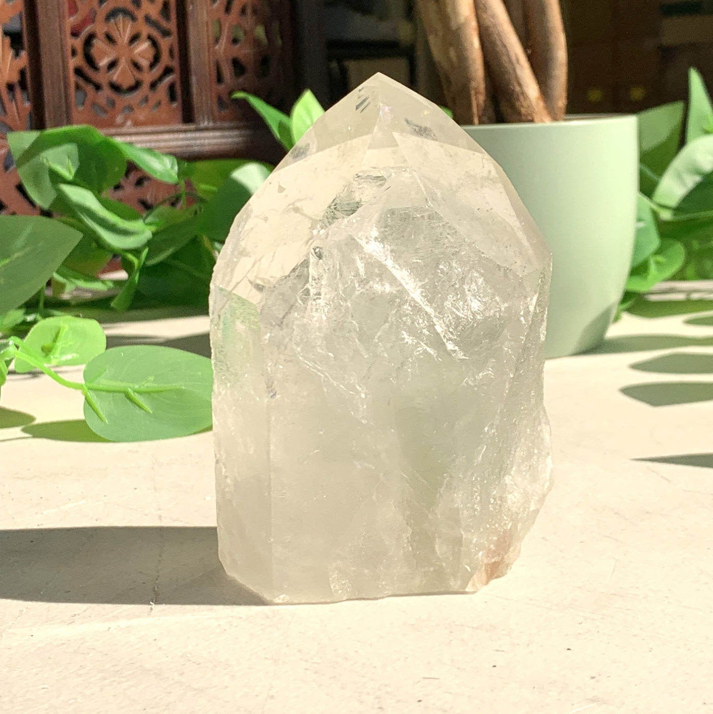 A beautiful Crystal Quartz under the natural lighting