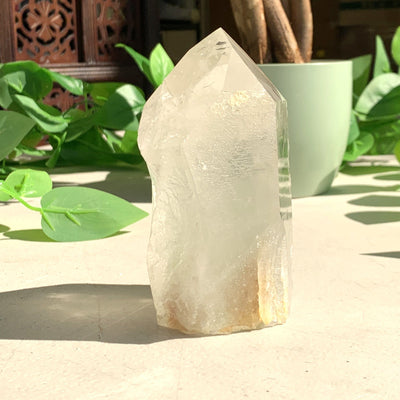 Side view of Crystal Quartz under natural lighting