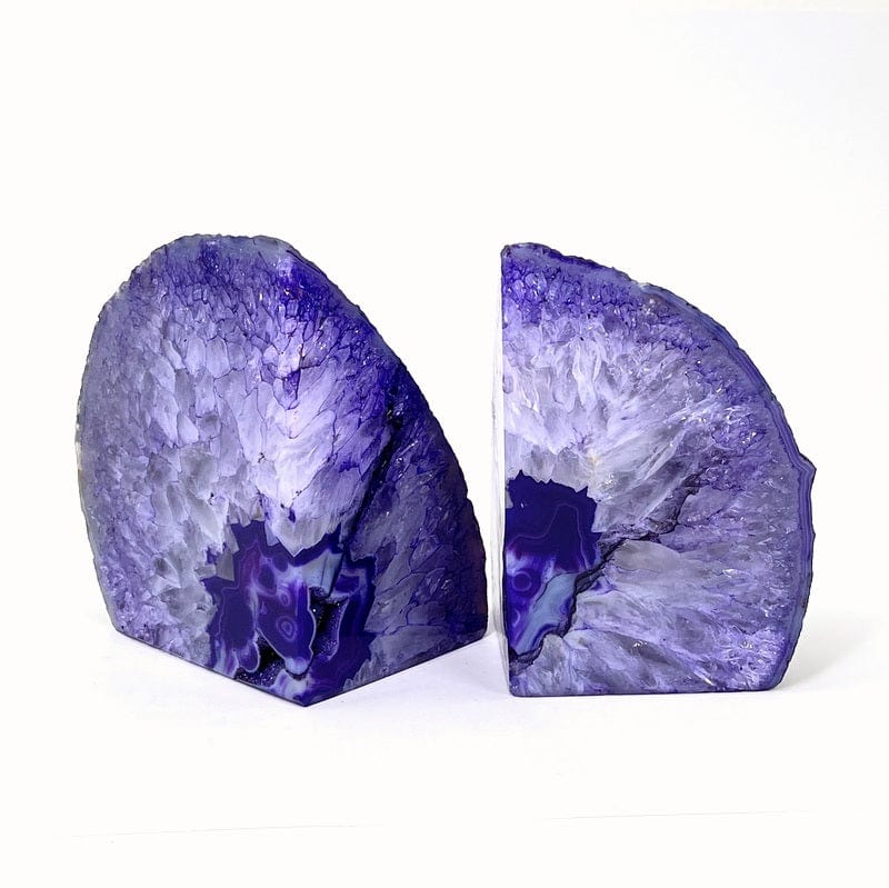 Agate Book End Purple Agate Bookend Pair - 3 to 6 lb - Geode Bookend -(RK1-16)