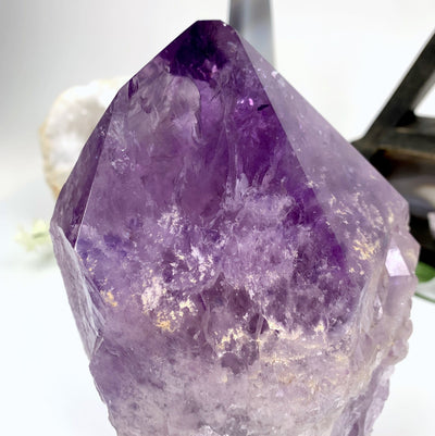 Up close view of the point on the High Quality Amethyst Point.