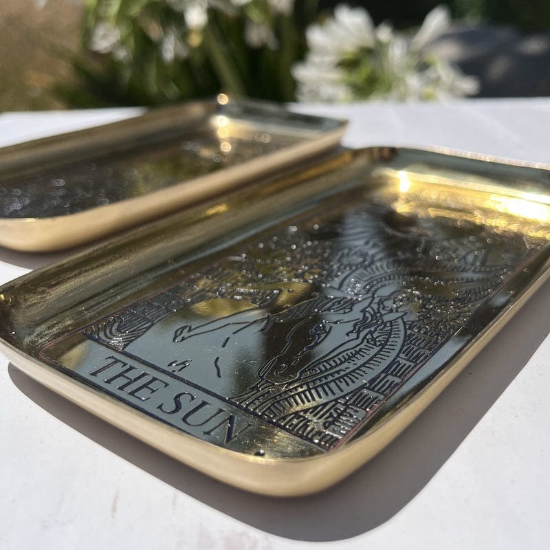 side view of the brass trays to show the thickness 