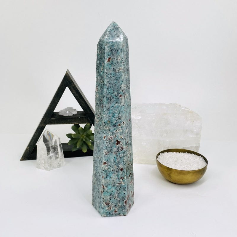 amazonite tower set as home decor 