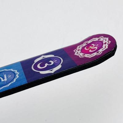 side view of the colorful incense holder to show the thickness 