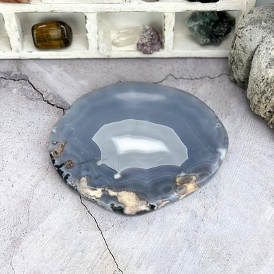 agate dish on a table