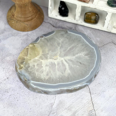 Agate Dish on a concrete background