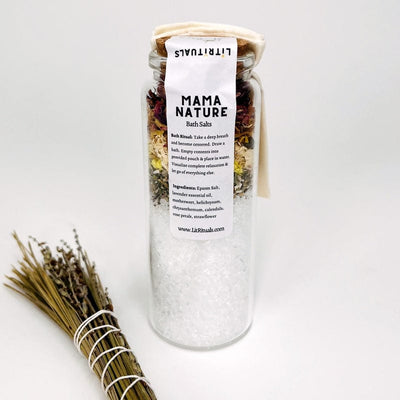 bath salts with herbs and flowers by lit rituals 