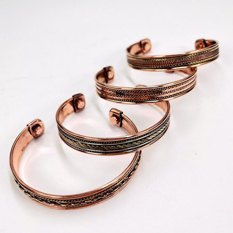 all four bracelets showing the different patterns on each 
