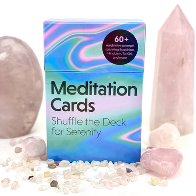 Meditation cards up close