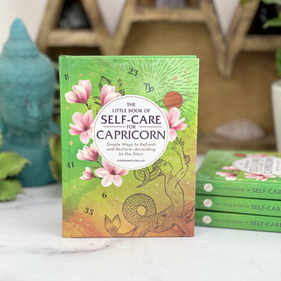 The Little Book of Self-Care for Capricorn in green and reddish color 
