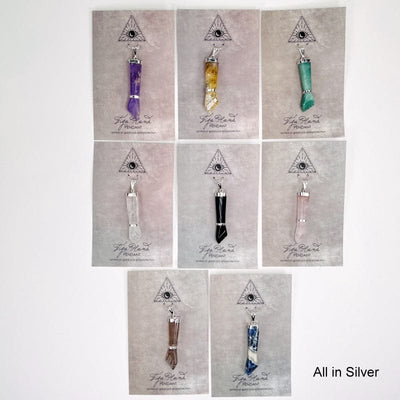 all the crystal figa hand pendants available in electroplated silver 