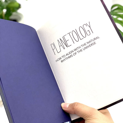 Planetology : How To Align with The Natural Rhythms Of The Universe Book opened up to first page