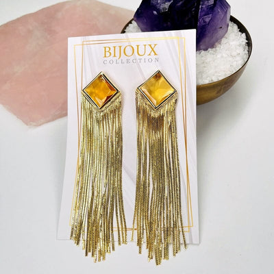 earrings available in citrine