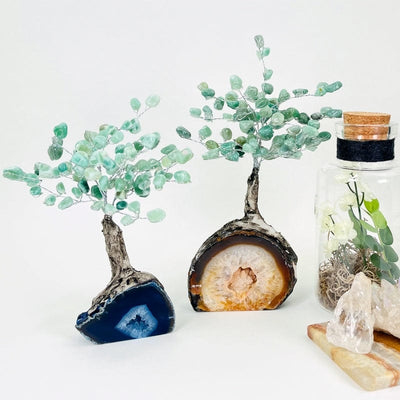 geode trees used as home decor 