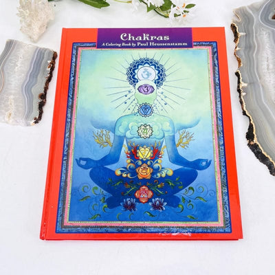 front cover of the chakras coloring book by paul heussenstamm 
