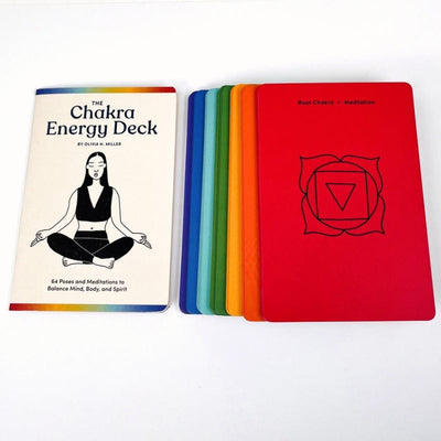 chakra energy deck containing 64 cards with guidebook