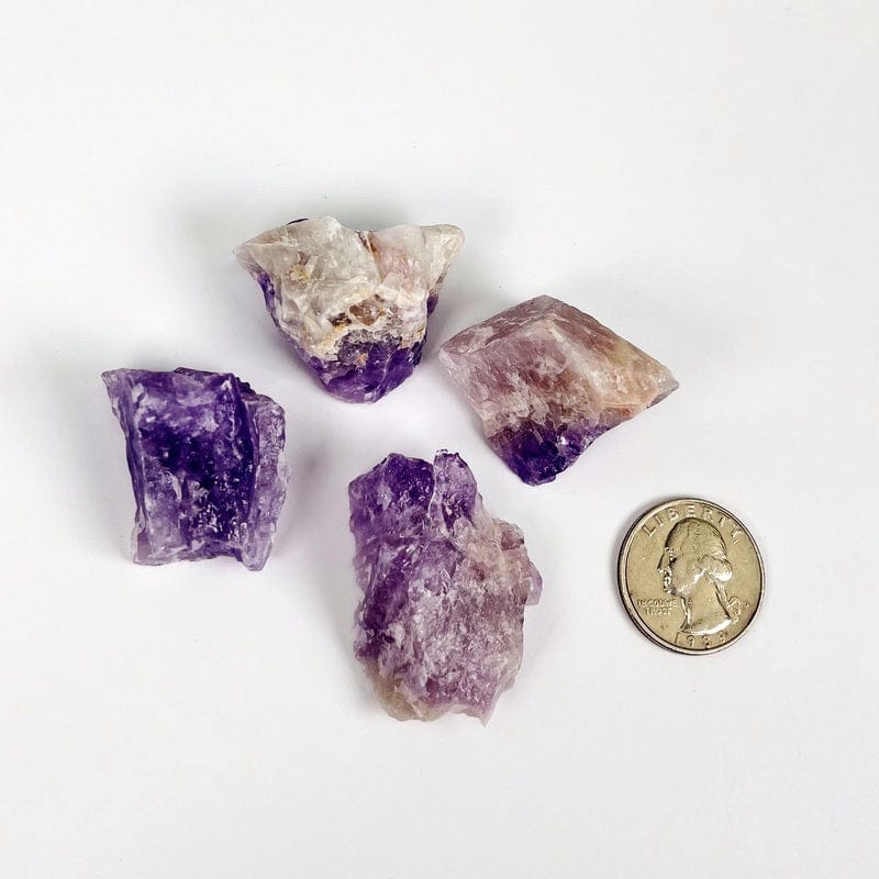Chevron Amethyst Flat Box - Box of 24 Pieces - Wholesale Crystals  (HS1B5)
