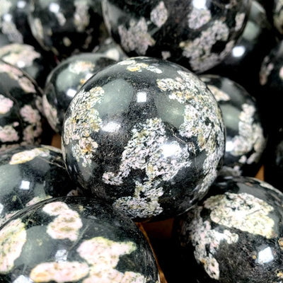 close up of black jade sphere