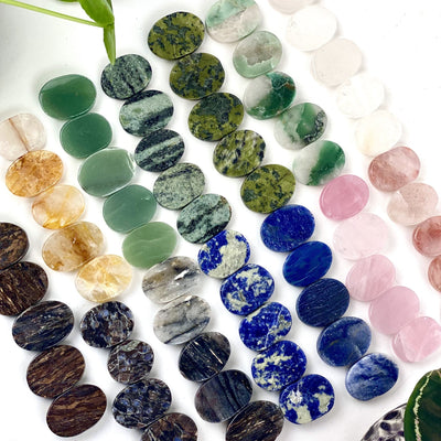 Gemstone Worry Stone in assorted stones on a table
