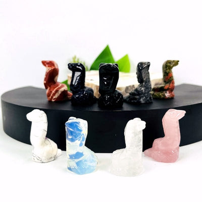 Gemstone Snakes displayed to view different sizes