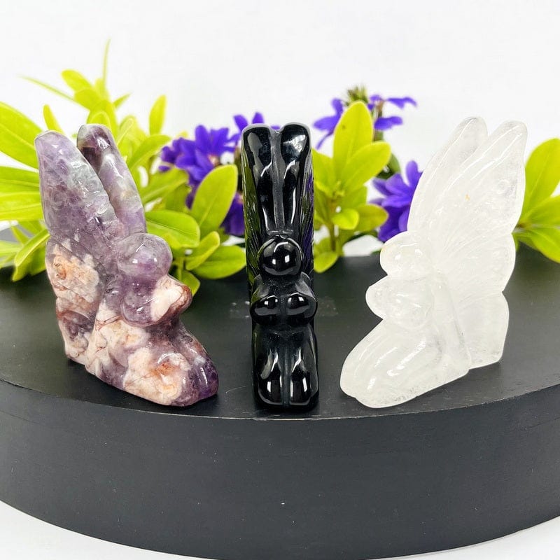 gemstone butterfly goddess displayed as home decor 