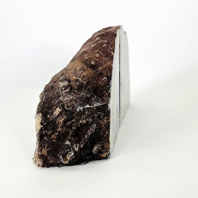 black agate bookend side view