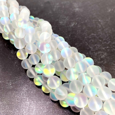 Opalite Polished Beads - strands twirled together