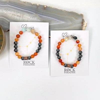 packaged cancer zodiac bracelets on display