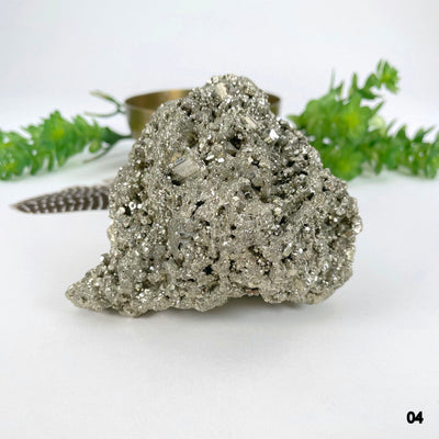 close up of rough pyrite stone option 04 for details