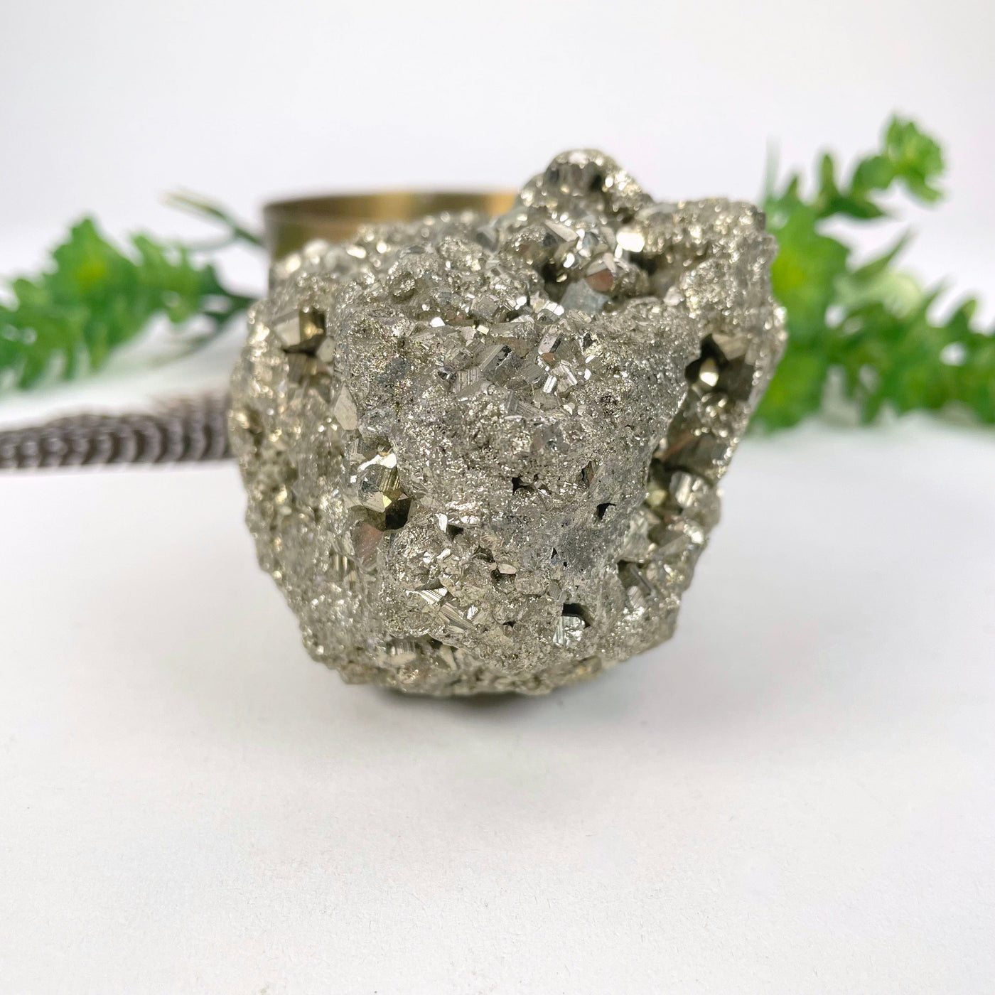 side view of rough pyrite stone for thickness