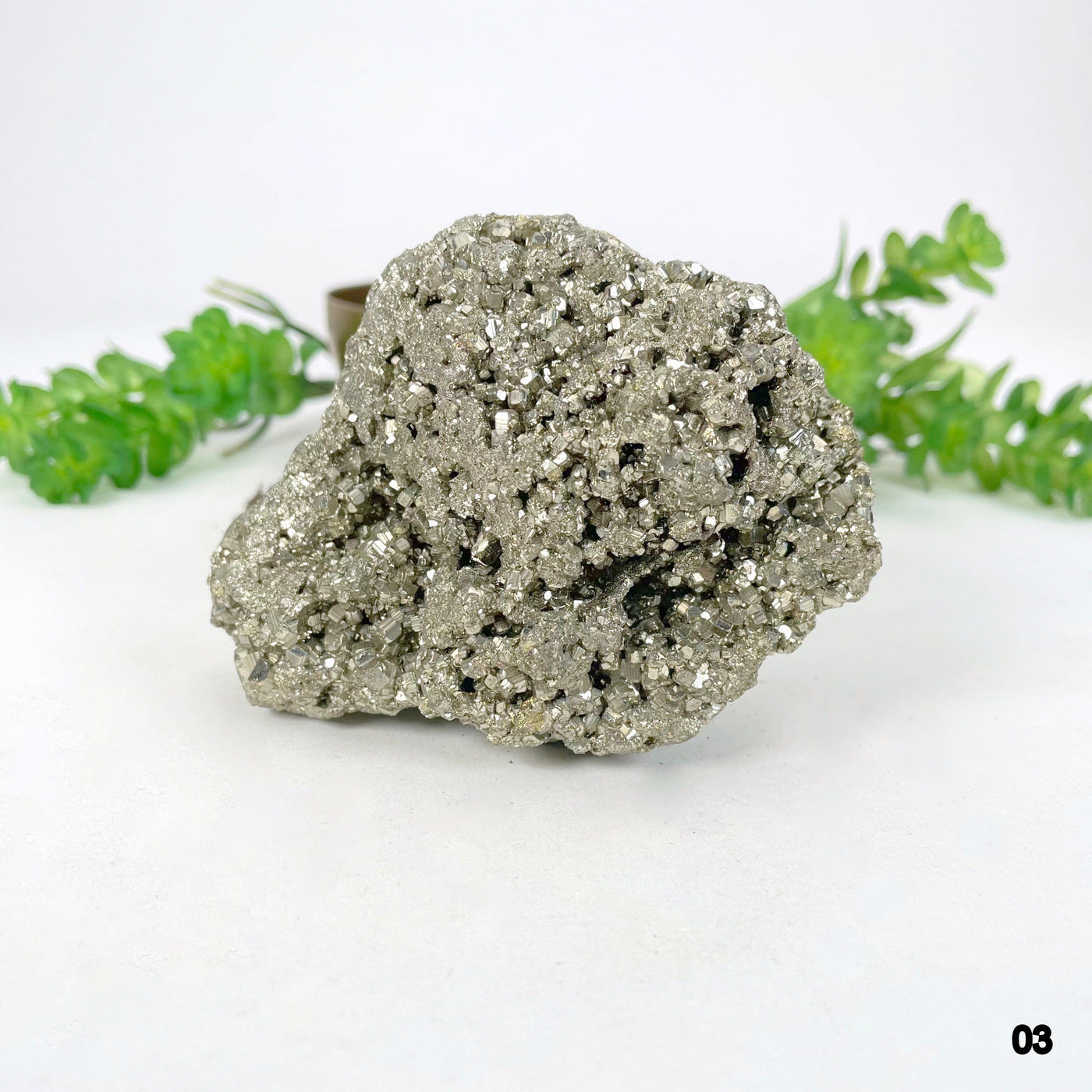 close up of rough pyrite stone option 03 for details
