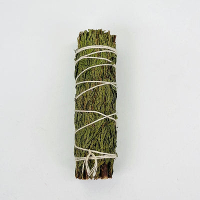 close up of the details on the cedar bundle 