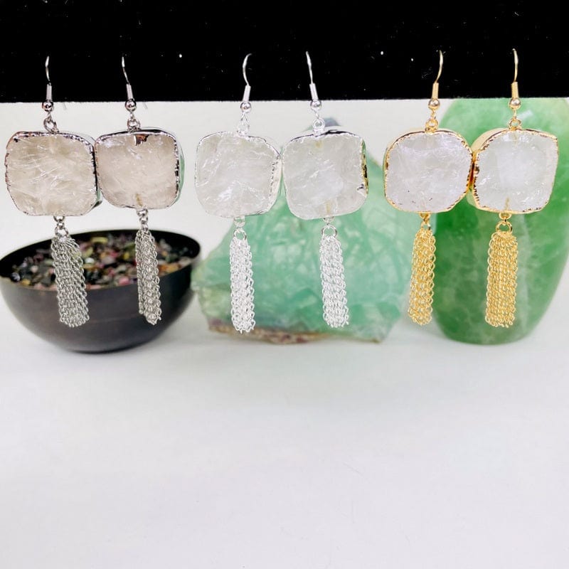 earrings displayed to show how they hang 