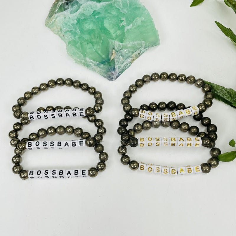 multiple bracelets displayed to show the slight differences 